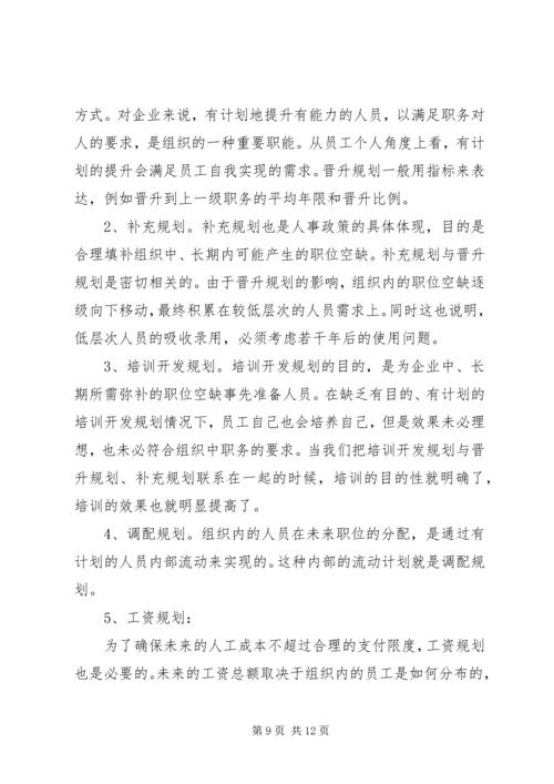 企业人力资源规划方案.docx