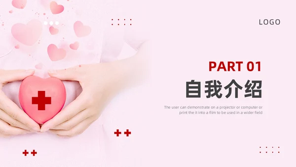 红色粉色实拍风护士长述职报告PPT模板