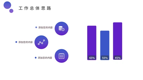蓝紫渐变色商务工作汇报通用PPT模板