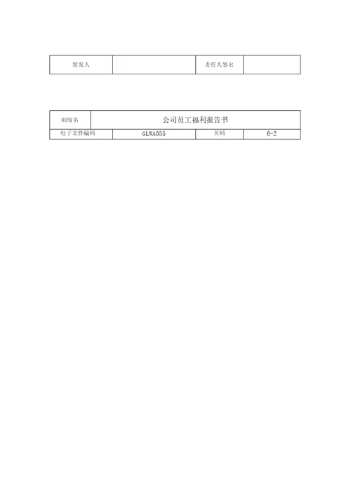 公司员工福利报告书