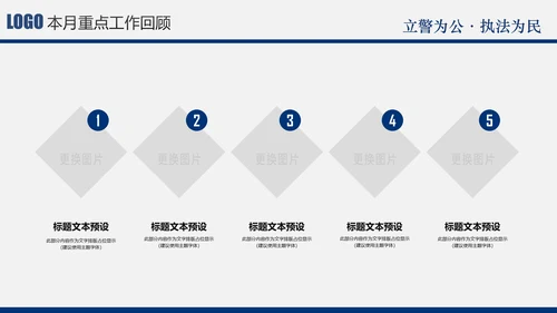 蓝色庄严大气公安警察特警武警民警PPT