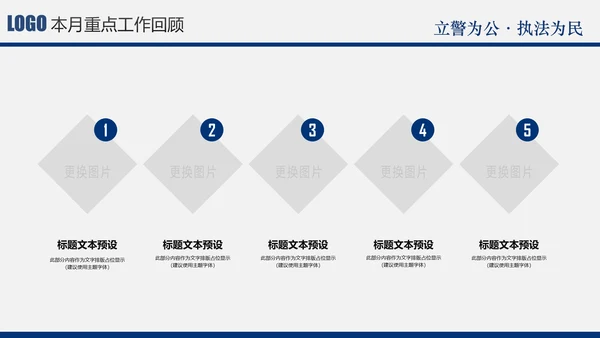 蓝色庄严大气公安警察特警武警民警PPT