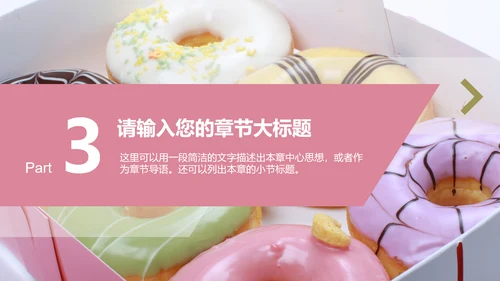 美食甜甜圈下午茶甜品店美食PPT模板