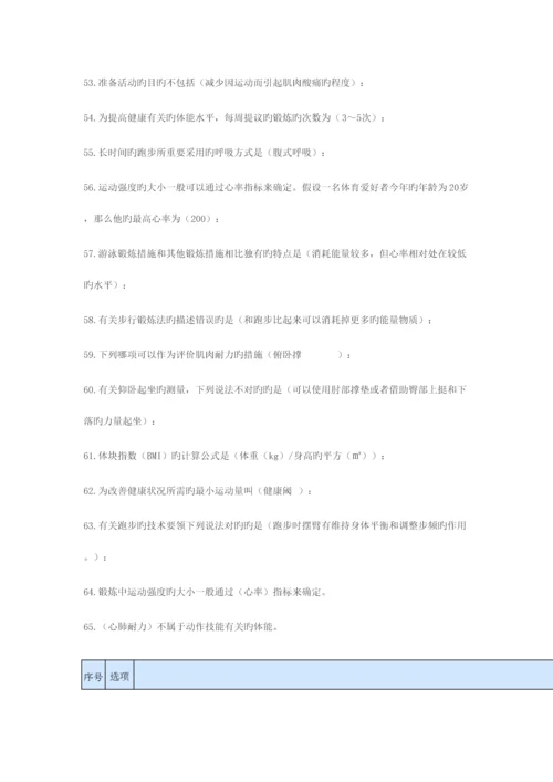 2023年重庆大学体育健康知识题库.docx