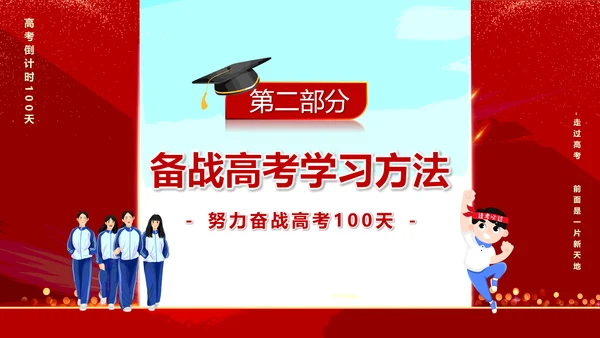 中考高考倒计时一百天冲刺加油PPT模板