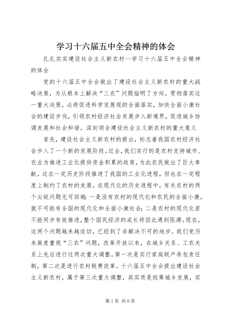 学习十六届五中全会精神的体会 (6).docx