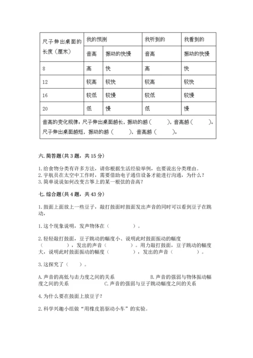 教科版科学四年级上册期末测试卷1套.docx