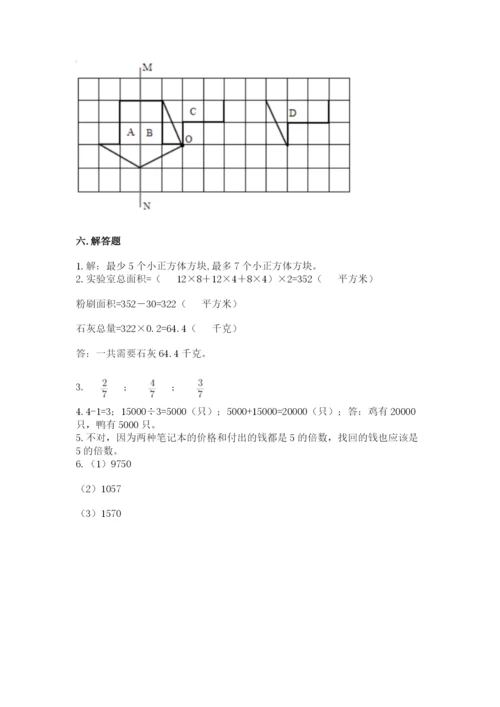 人教版数学五年级下册期末测试卷（研优卷）.docx