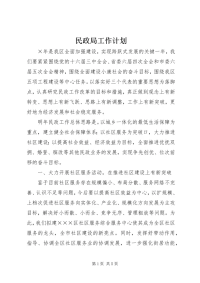 民政局工作计划 (7).docx