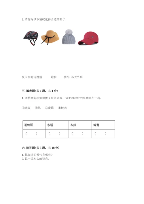 教科版小学二年级上册科学期末测试卷（黄金题型）.docx