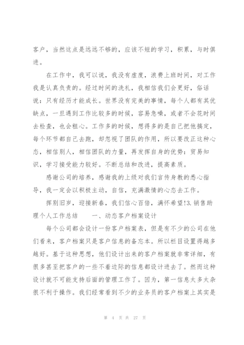 销售助理个人工作总结10篇.docx