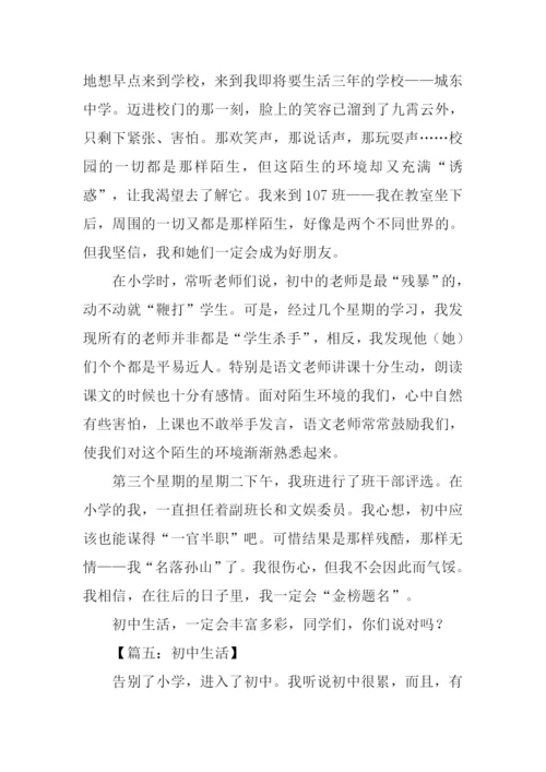 关于初中生活的作文600字.docx