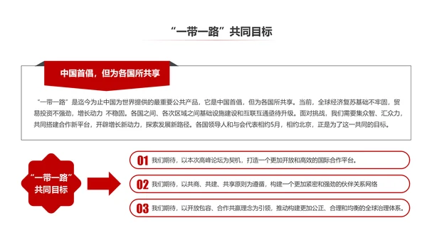 完整内容一带一路国际合作高峰论坛PPT