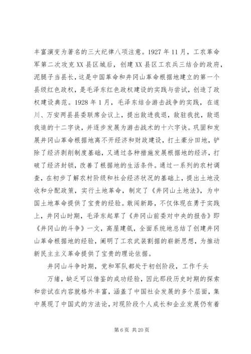 井岗山党性学习心得.docx