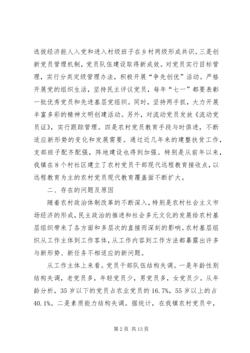 当前农村基层党组织的现状及对策.docx