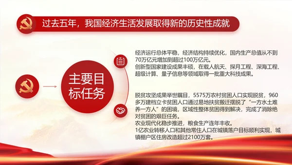 红色大气党建党支部年终工作总结PPT