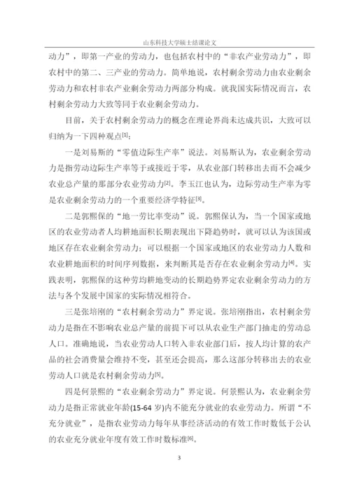 我国农村剩余劳动力的转移问题研究毕业论文.docx