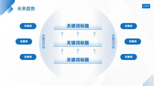 蓝色简约几何风企业介绍通用PPT模板