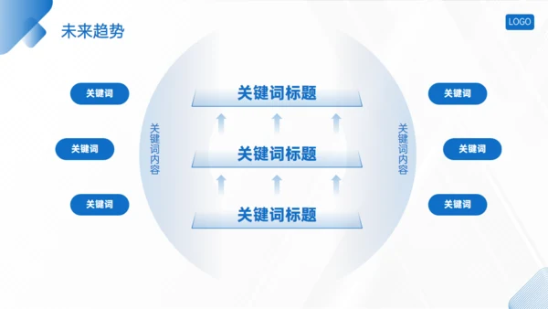 蓝色简约几何风企业介绍通用PPT模板