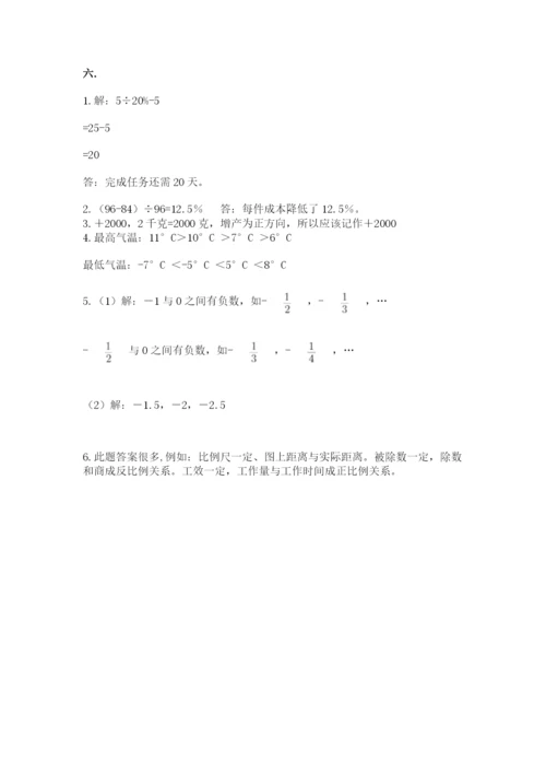 人教版六年级数学小升初试卷附答案【培优b卷】.docx