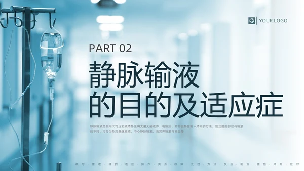 蓝色实拍静脉输液培训PPT课件