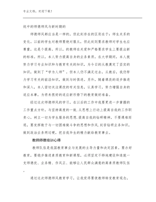 2024教师师德培训心得优选范文20篇.docx