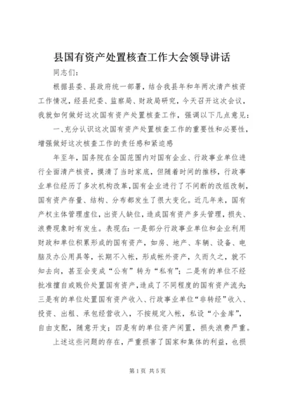 县国有资产处置核查工作大会领导讲话.docx