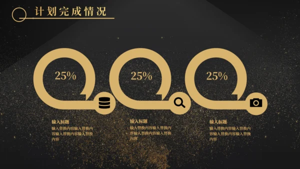金沙质感奢华风计划总结通用PPT模板