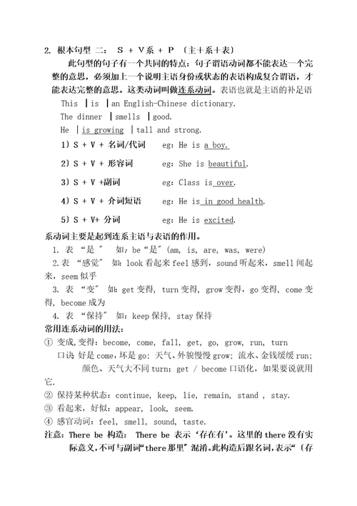 英语基本句型分析