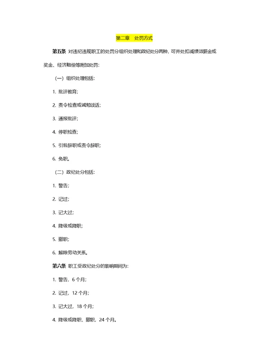 中国电力建设集团有限公司职工违纪违规处罚暂行规定