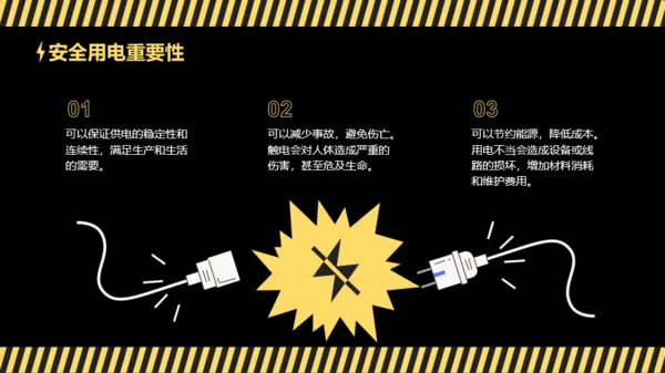 黄黑插画风安全教育日班会活动PPT模板