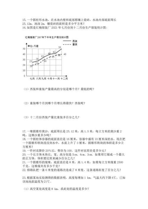 六年级小升初数学应用题50道附参考答案（轻巧夺冠）.docx
