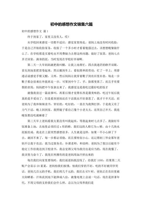 初中的感想作文锦集六篇.docx