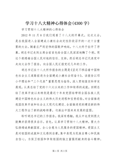 学习十八大精神心得体会(4300字) (4).docx