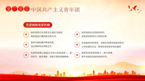 共青团建团101周年团史团课PPT课件五四青年节
