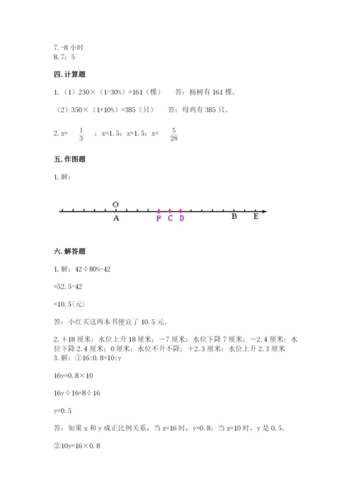 柘城县六年级下册数学期末测试卷及一套完整答案.docx