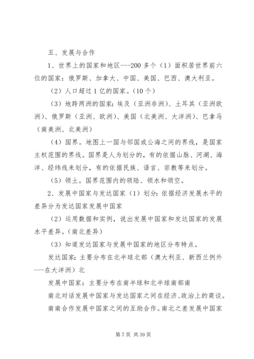 初二地理结业复习知识点(人教版).docx