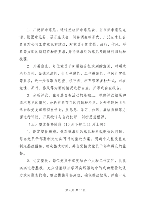 讲党性重品行树组工干部新形象活动实施方案.docx