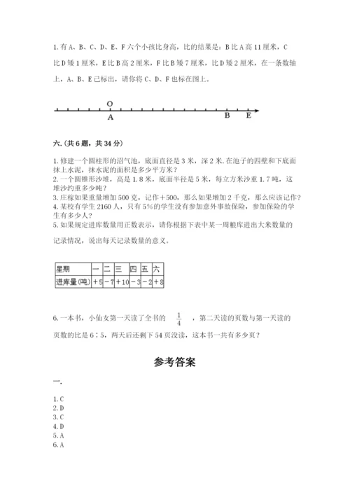 小学六年级数学毕业试题及答案（典优）.docx
