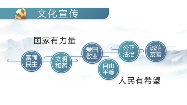 中国风党建党风廉政工作计划动态PPT
