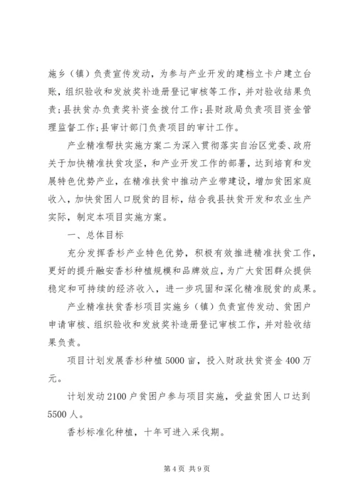 产业精准帮扶实施方案.docx