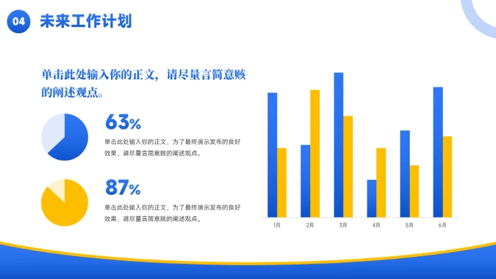 蓝色简约商务风年终总结汇报PPT
