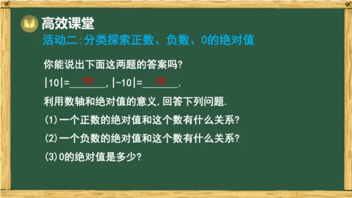 人教版数学（2024）七年级上册1.2.4 绝对值  课件（共14张PPT）