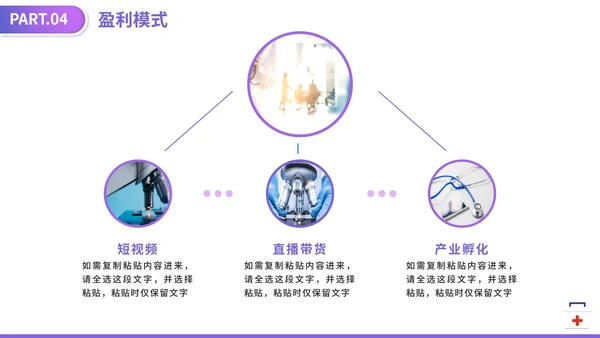 紫色渐变医学医疗器械大学生创业计划PPT模板