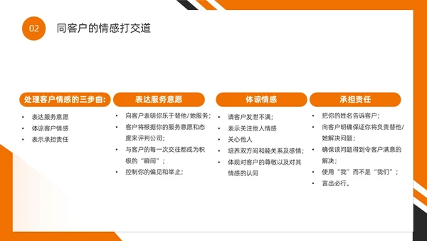橙色简约风如何提高客户满意度PPT模版