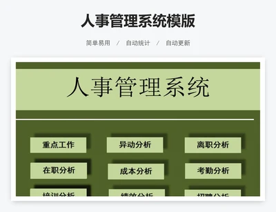 人事管理系统模版