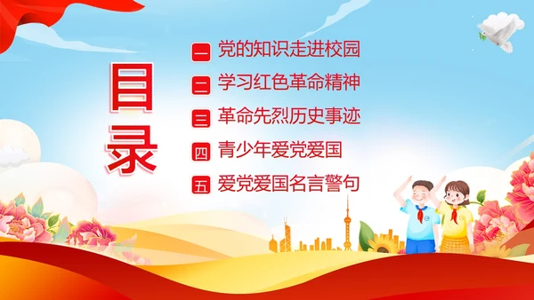 七一建党节党的知识进校园七一建党节主题班会PPT