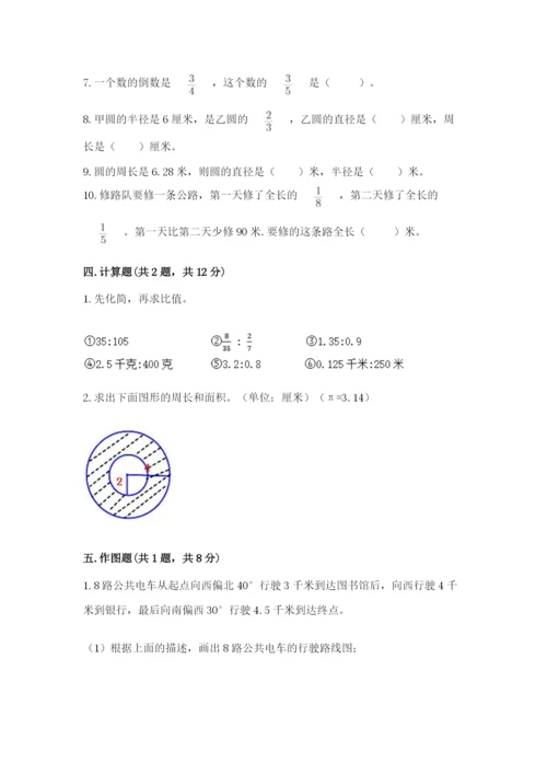 人教版六年级上册数学期末测试卷全面.docx