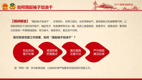彩墨党政大气聚焦两会精神学习教育PPT