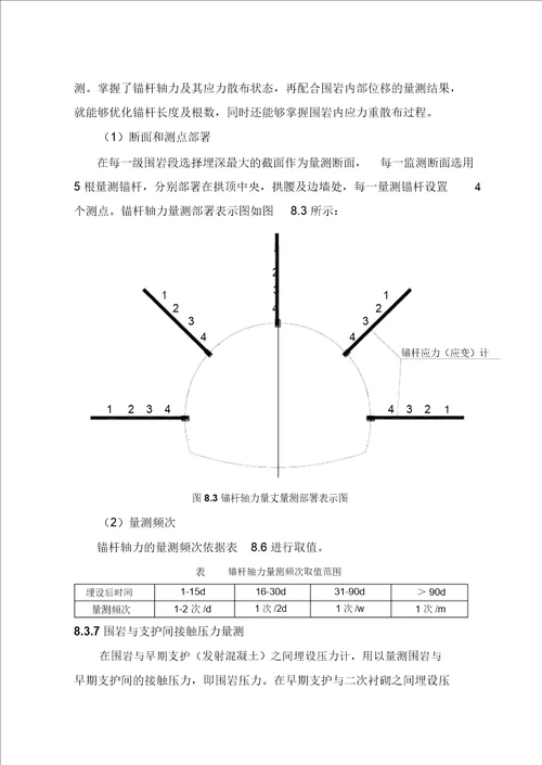 完整word版第八章隧道监测方案设计